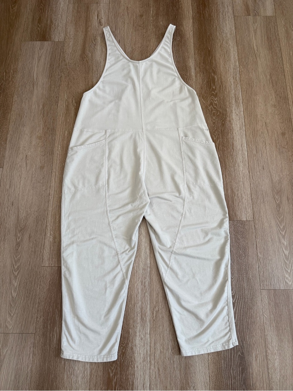 Prana Mindful Movement Jumpsuit Organic Cotton Blend Almond Size Large